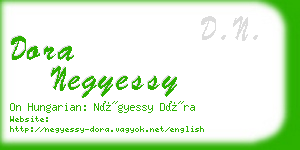 dora negyessy business card